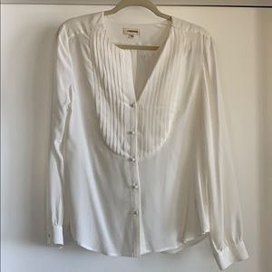 L’Agence Silk Ivory Blouse SZ S